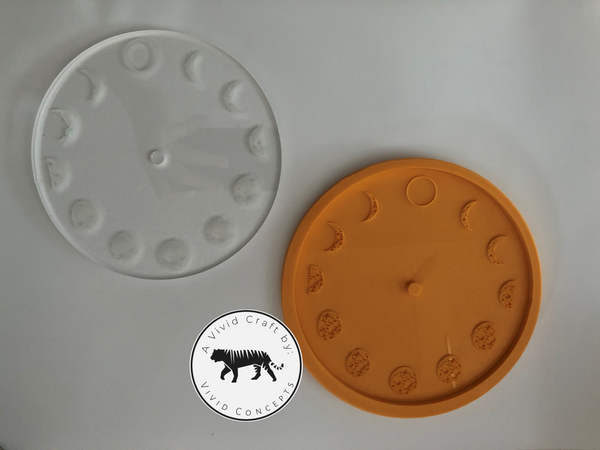 Engraved Moon Clock Silicone Mold