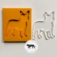Dog - French Bull Dog Standing Silicone Mold