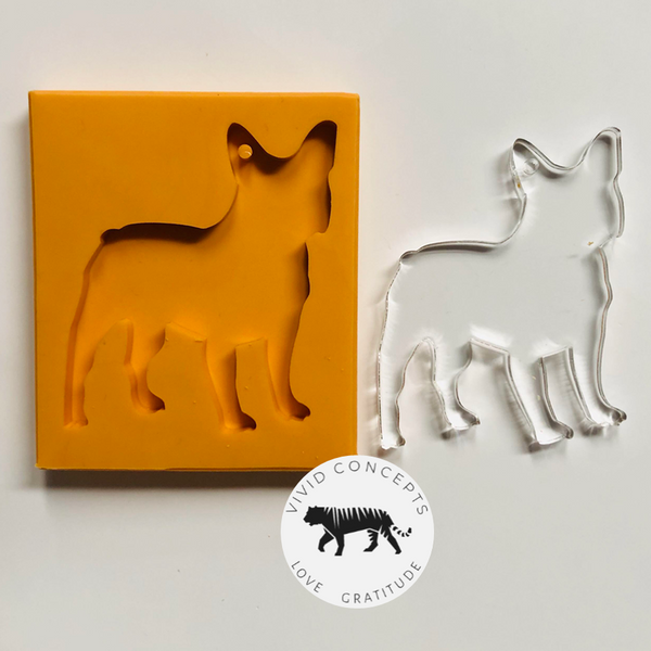 Dog - French Bull Dog Standing Silicone Mold – Vivid Concepts Inc