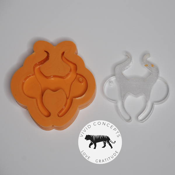 Mouse headband Silicone Mold (with horns)