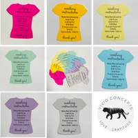Tshirt Care Cards