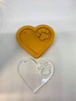 Paw Heart Solid Silicone Mold