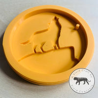 Howling Wolf on Full Moon 3D Silicone Mold