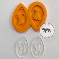 Christmas Stocking Droplet Earrings Silicone Mold