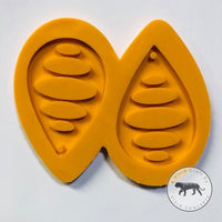 Oval Pattern Droplet Earrings Silicone Mold
