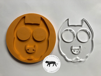 Pointy Eared Pitt Bull Face Silicone Mold